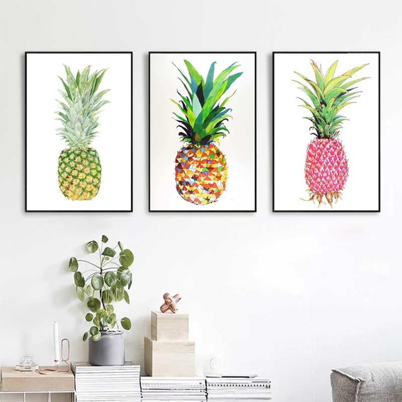 

50*70cm New Pineapple Nordic Poster and Prints Minimalist Wall Art Canvas Painting Canvas Picture for Living Room Home Decor