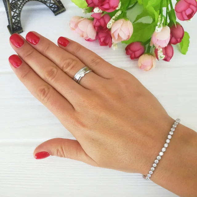 

Hot sale high quality fashion S925 silver bracelet for couples gift GSW02