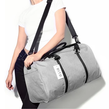 

Roadfisher Black Grey Camo Women Men Waterproof Nylon Handbag Sport Gym Bag Carry Light Weight Travel Luggage Case Tote Baggage