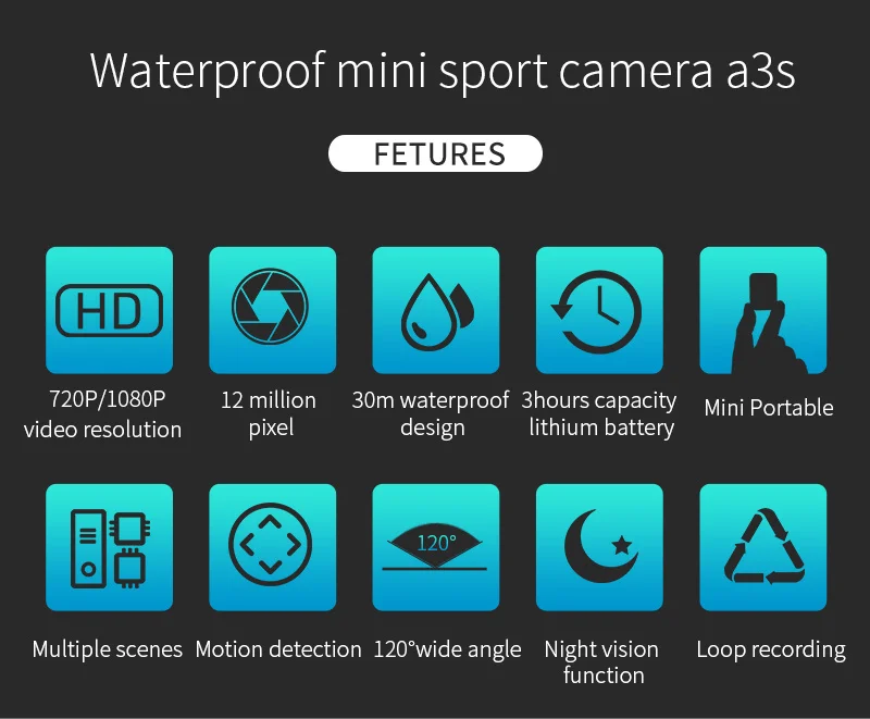 Sovawin мини-камера CMOS ночного видения мини-камера 1080p Full HD видео рекордер портативный DVR 12mp Спорт водонепроницаемый широкоугольный