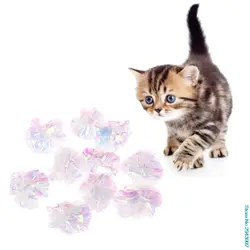 10 шт. шар из пленки майлар домашних кошек собаки игрушки пищащие морщин звук Бумага интерактивные кольцо
