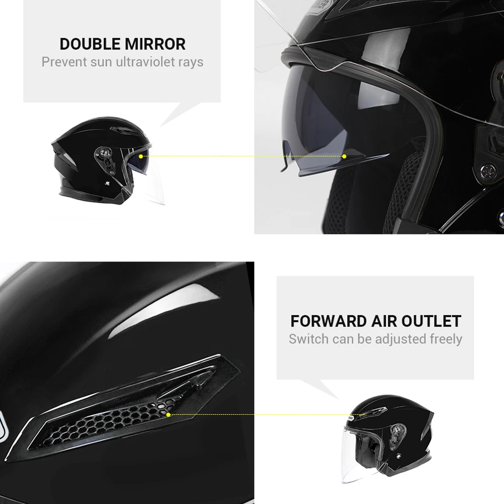 Мотоциклетный шлем HEROBIKER мотоциклетный для мотокросса 3/4 мотоциклетные