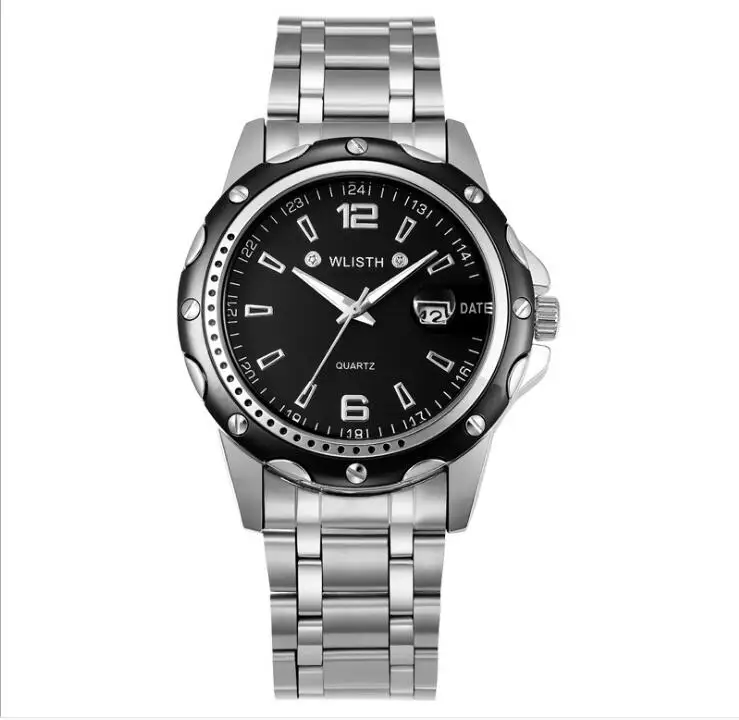 

Wholesale Watches for Men Business Simple Nightlight Calendar Steel Belt Watch Fashion Quartz Watch dorp shipping