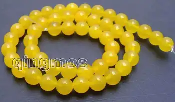 

High quality 8mm Round Yellow Stone loose beads strands 15"-los515