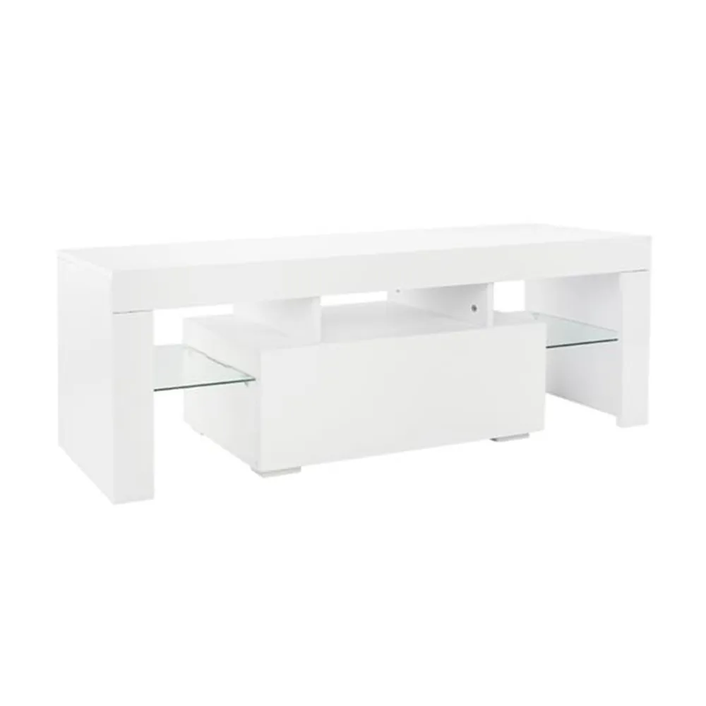 Elegant Household Decoration LED TV Cabinet with Single Drawer Home TV Cabinet Living Room Entertainment Center black white Elegant Household Decoration LED TV Cabinet with Single Drawer Home TV Cabinet Living Room Entertainment Center black white