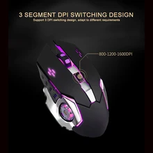 Беспроводная яркая подсветка световая игровая мышь для ноутбука ПК эргономичный дизайн dpi Регулируемая кнопка отключения звука для matebook x pro