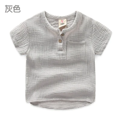 Girls Tshirts Kids Cotton Clothes children t-shirts for baby boys t shirts candy solid short sleeve summer Tops linen soft