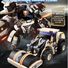 Интеллектуальный пульт дистанционного управления RC робот-трансформер уплотнитель бульдозер грузовик 2,4 г 45 см большой инженерный автомобиль Алмазный робот игрушка