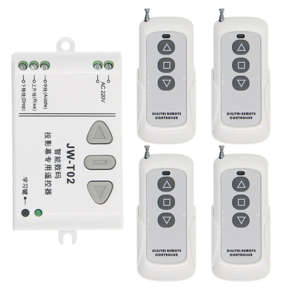 500m High Power AC 220V Motor RF Wireless Remote Control Switch System,UP DOWN Motor Reverse Screen Wall Controller ac 220v motor rf wireless remote control switch system 315mhz 220v up