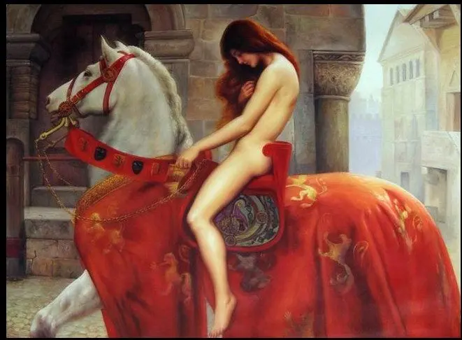 Lady Godiva John Hon Collier oil painting repro hand painted on canvas|painting black roadspainting canvas shoes |