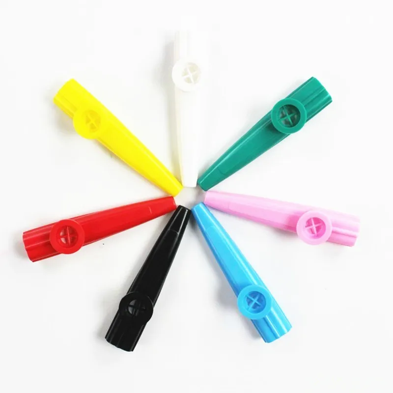 Kazoo Профессиональный счастливой атмосферой мини пластиковый казу классический музыкальный инструмент kazoo многоцветные на выбор