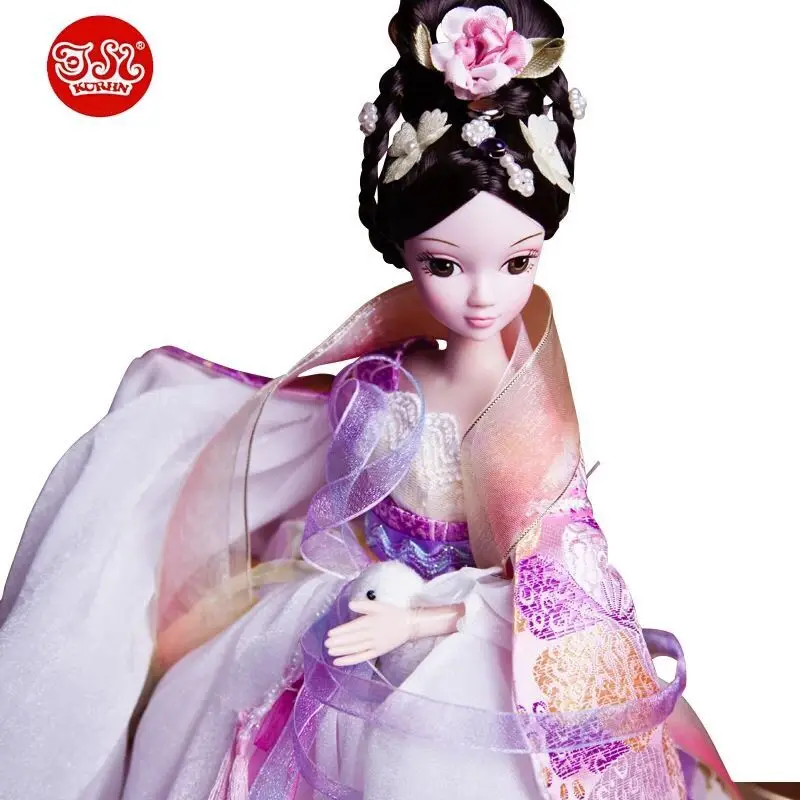 D0615 в коробке лучший детский подарок для девочки 30 см китайская кукла Kurhn китайский подарок Традиционная игрушка chang E розовый цвет