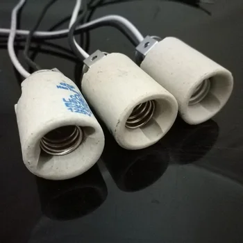 

E12 Lamp Holder with Bracket extension cord / Crystal Chandelier Ceramic Lamp Base Socket 20PCS
