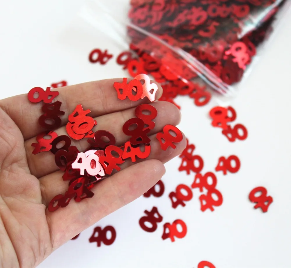 Wedding Table Ruby Wedding Table Decorations popular ruby wedding table decorations buy cheap 50g 40th anniversary scatters metallic foilconfettichina mainland
