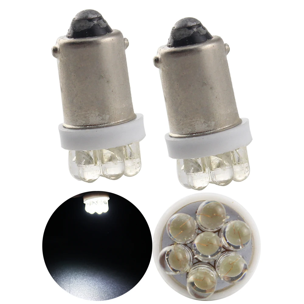 2 шт. белый 24 В BA9S 7 SMD Клин светодиодный автомобилей лампочки обратный сигнал