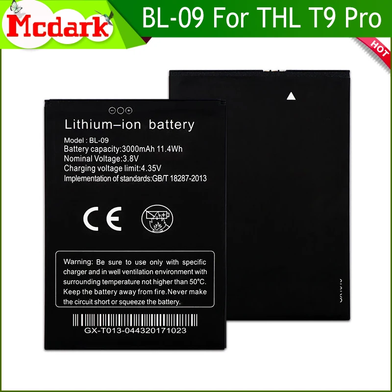 Аккумулятор 3000 мАч BL 09 BL-09 для THL T9 Pro 3 8 в литий-ионный аккумулятор | Мобильные