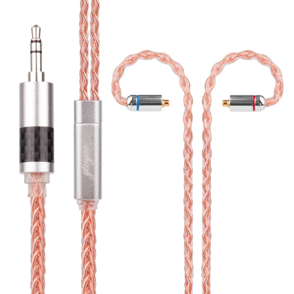 

8 Core 3.5mm 2.5mm 4.4mm Balance MMCX Cable for Shure SE215 SE535 SE846 2 pin for ZS10 ZST ZAR ES4 ZS6 Earphone Silver Plated