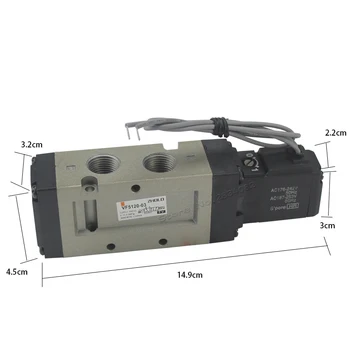 

1/2" 5 port 2 pos solenoid valve Pneumatic VF5120-03 DC24V AC 220V 380V