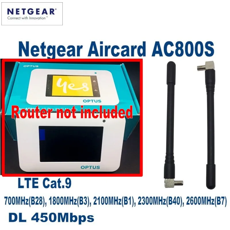 Netgear Aircard AC800S Cat9 450 Мбит/с Портативный 4 аппарат не привязан к оператору сотовой связи точку доступа Wi-Fi Поддержка B1 B3 B7 B8 B28 B38 B40