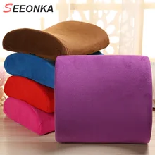 Поддержка спины Подушка на офисный стул поясничная поддержка подушка стул стол милые короткие плюшевые боли в спине Поддержка автомобиля сиденье Подушка