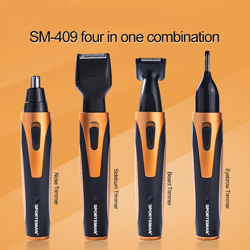 

Male Electric 4 in 1 Hair Shaver Trimmer For Nose Ear Slideburns Beard Hair Shaving Scraping Eyebrow Hair Removal Women Facial