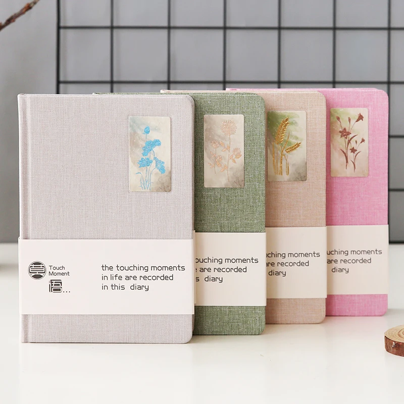 

NNRTS Creative linen cloth notebook cloth series blank diy diary notebook notepad stationery school office supplies student gift