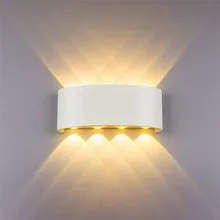 BEIAIDI открытый светодиодный светильник Настенный светильник 8/12W вверх/вниз Водонепроницаемый вилла двор коридор настенный светильник прохода забор балкон бра