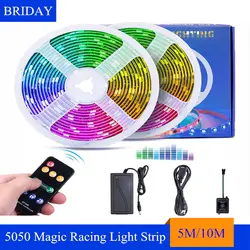 5 M/10 M SMD5050 RGB Magic скачки Светодиодные ленты свет комплект IP65 Водонепроницаемый 300 светодиодный s Красочные Гибкая лампа с 9Key контроллер