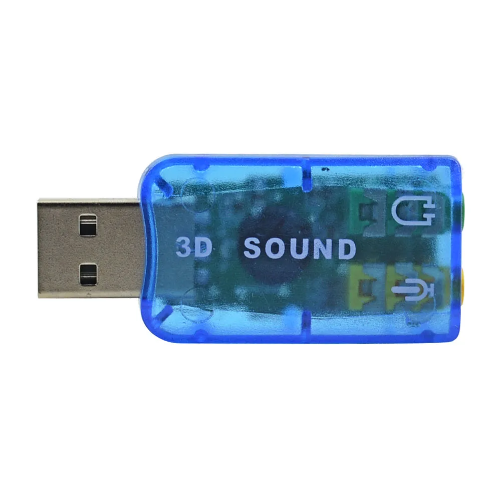 TISHRIC USB для 3D Аудио USB внешняя звуковая карта адаптер 5,1 канальный звук профессиональный микрофон 3,5 мм Интерфейс Аудио