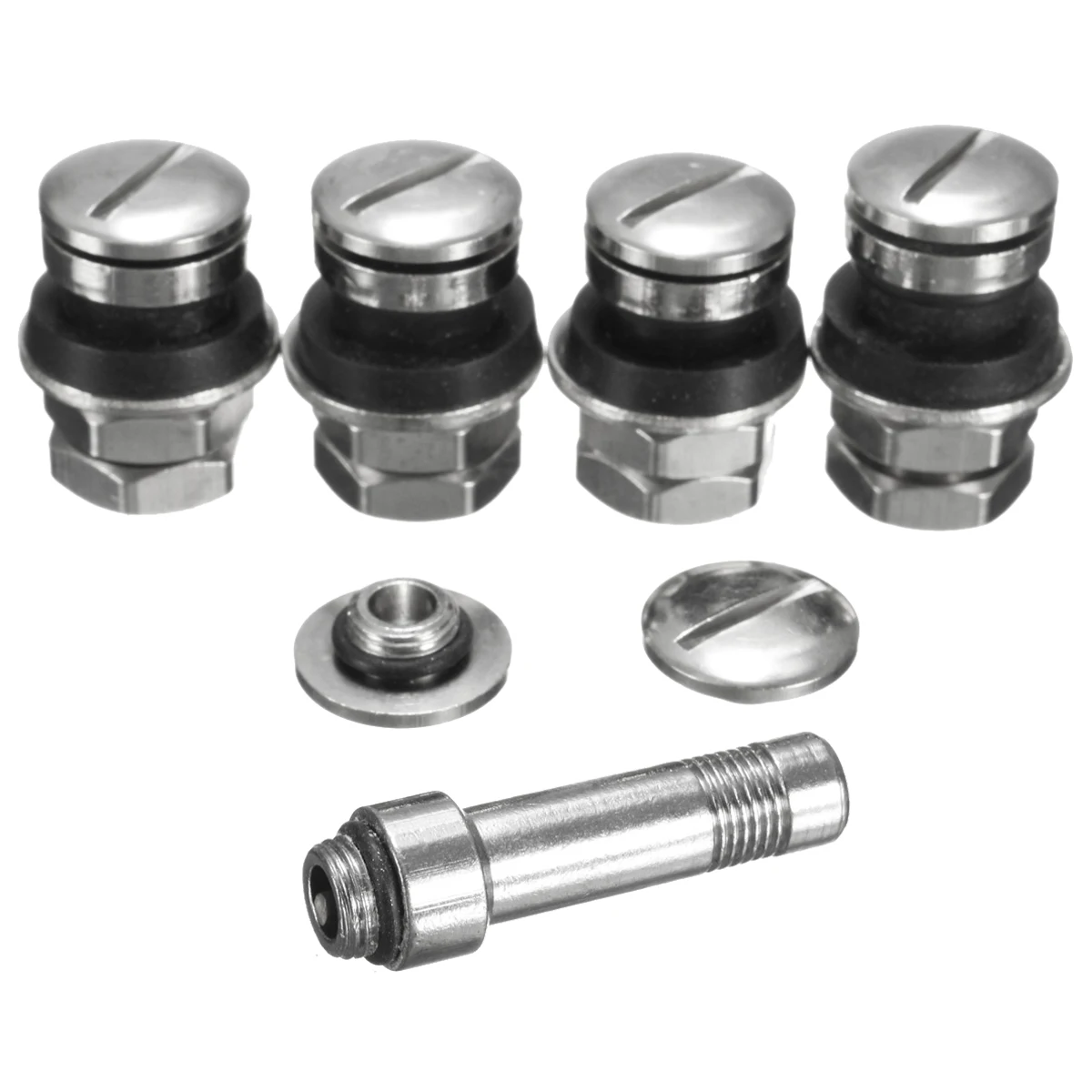 4PCS Universal Stealth Flush mount Car Wheel Tire Tyre Valve Stems Tube