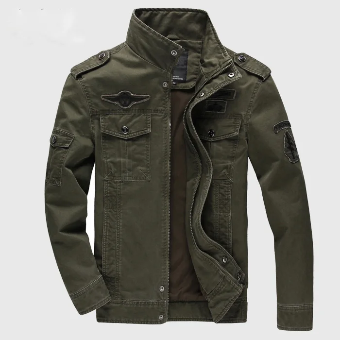 

2015 High Quality Mens army soldier Jacket Washing cotton jacket male Plus Fur jacket 4XL 5XL 6XL Autumn WA199