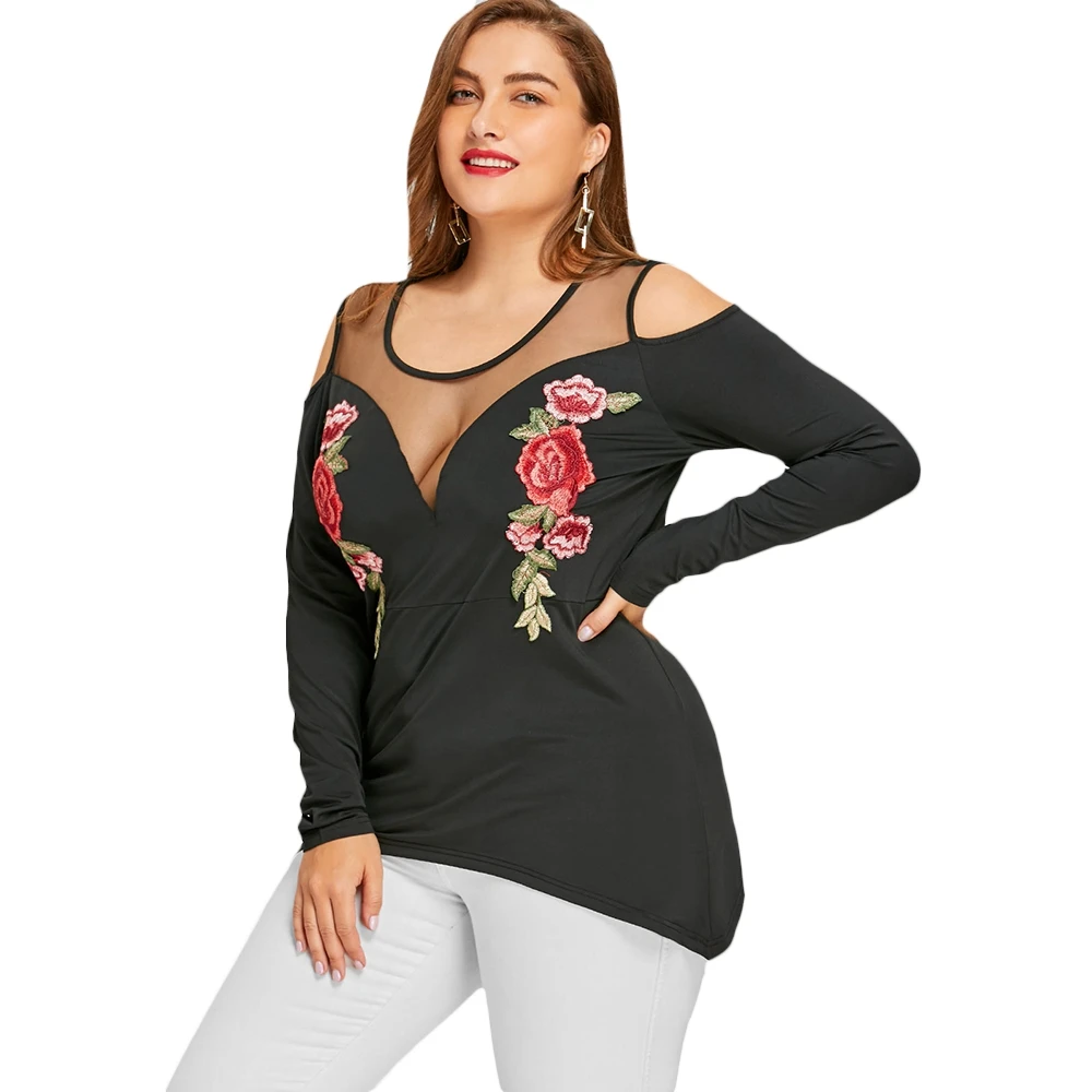 Download Aliexpress.com : Buy Plus Size T Shirt Women Casual Open ...