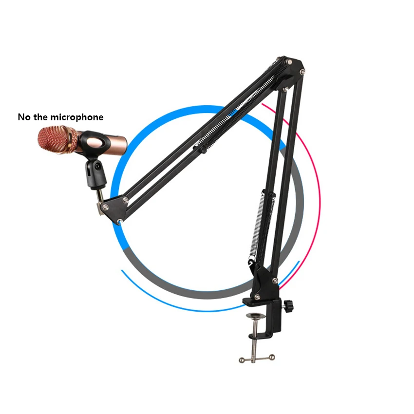 Foldable Metal Stands Mounts Holder for Microphones Tabletop Convenient Tripod Bracket with Clamp for Bloggers microphone stand