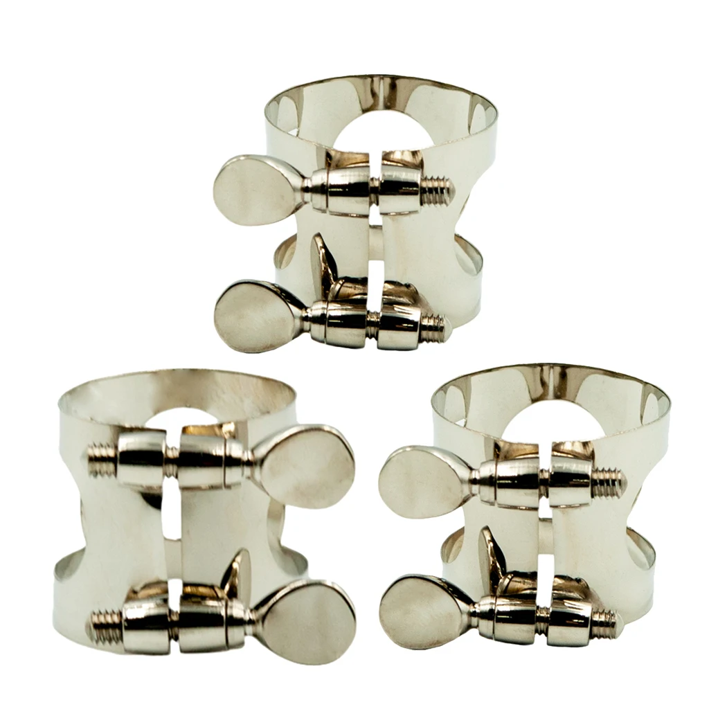 Light of Musical Store-1 Piece Metal Ligature Clip Clamp for Saxophone Mouthpiece Silver