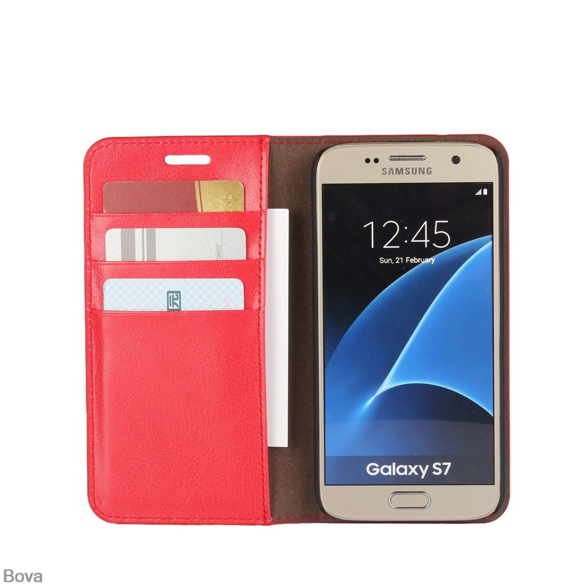 Чехол для samsung Galaxy S7, S7 edge кожаный бумажник чехол раскладной чехол с держателем карты из воловьей кожи