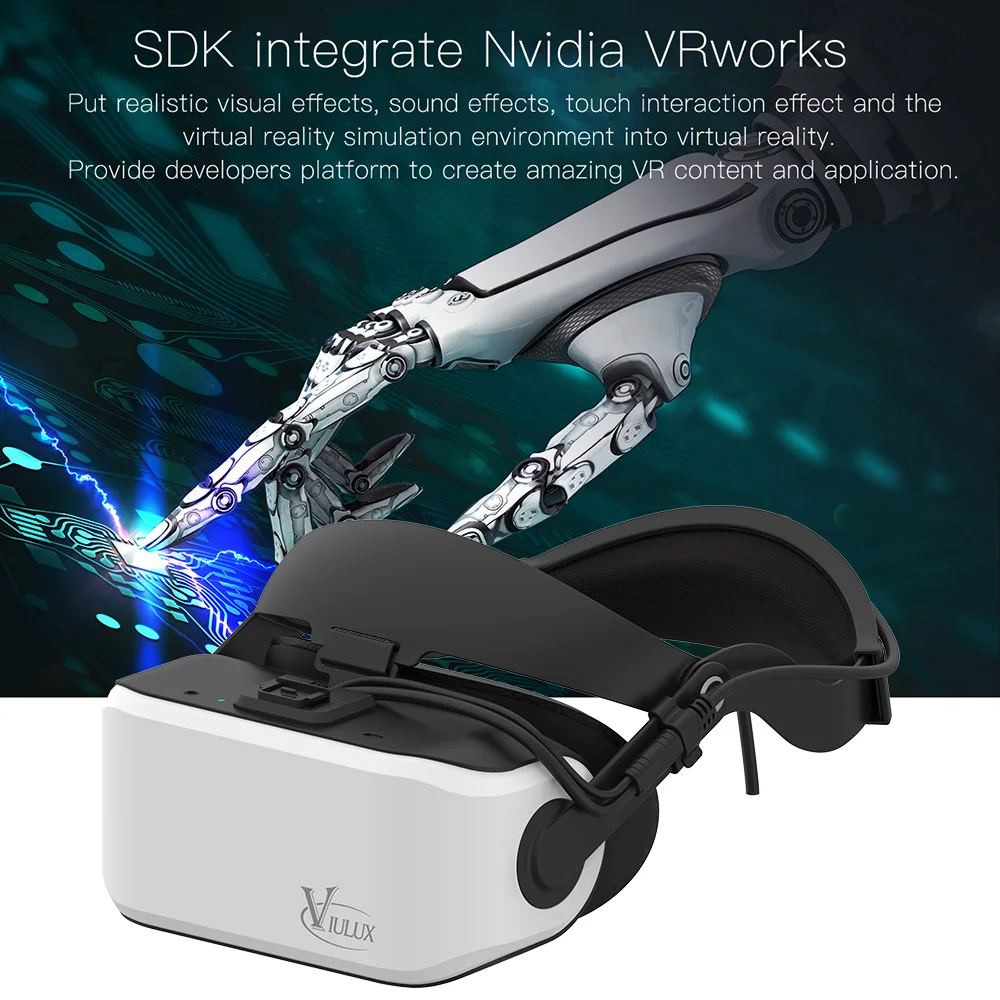 VIULUX V8 VR гарнитура Виртуальная реальность 3D очки видео игра фильм 2560*1440 5," OLED экран VR коробка с HDMI USB для компьютера