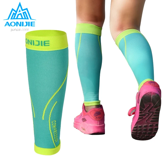 AONIJIE Running Socks Professional Compression Leg Sleeve Shin Guard Cycling Leg Warmers Football Basketball Sports Calf Support