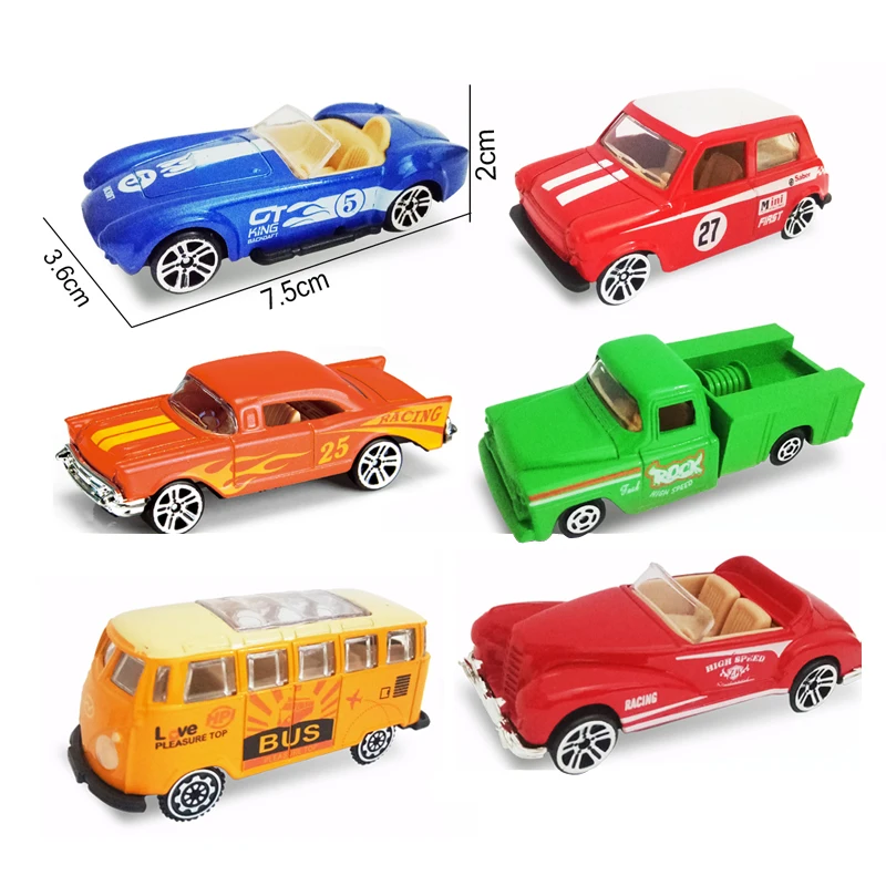 

Simulating Model of Alloy Manual Sliding 1:64 Bus Truck Six Multicolor Children's Party Toys Interactive Desktop Game Puzzle Toy