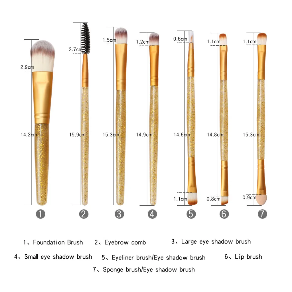 Блестящая кисточка для макияжа Набор инструментов Парфюмерия Комплект блестящие Кисти Набор 15 шт pinceaux Макиллаж zsmw