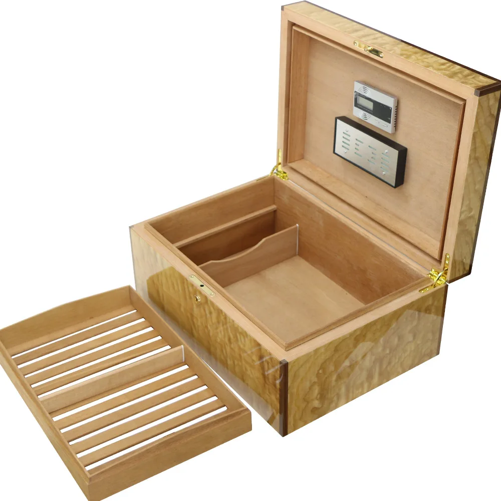 Deluxe Cohiba cigar box cedar wood humidor Rare Fraxinus rhynchophylla