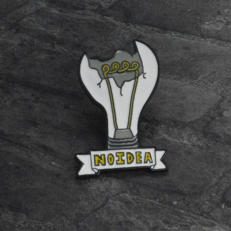 Не представляете светильник лампочка Pin сломанной лампы брошь эмалированный