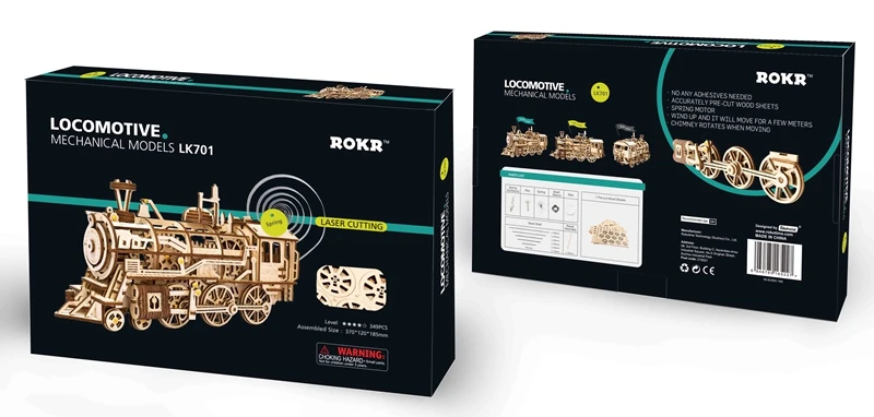Robotime DIY Заводной привод передач локомотив 3D деревянная модель строительные наборы игрушки хобби подарок для детей и взрослых LK701