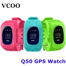 CHAUDE Smart watch Enfants Enfant Montre-Bracelet Q50 GSM GPRS GPS Locator Tracker Anti-Perte Smartwatch Enfant Garde pour iOS Android
