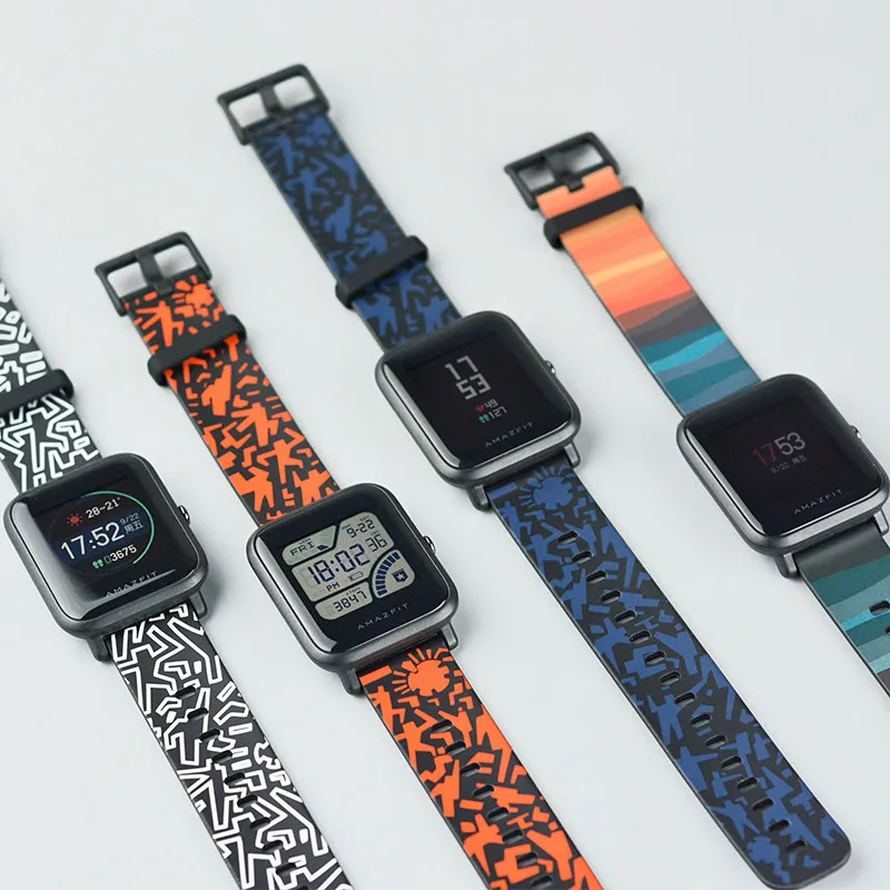 

Xiaomi Amazfit Smart Watch Strap Rainbow And Totem Series Colors Youth Edition Original