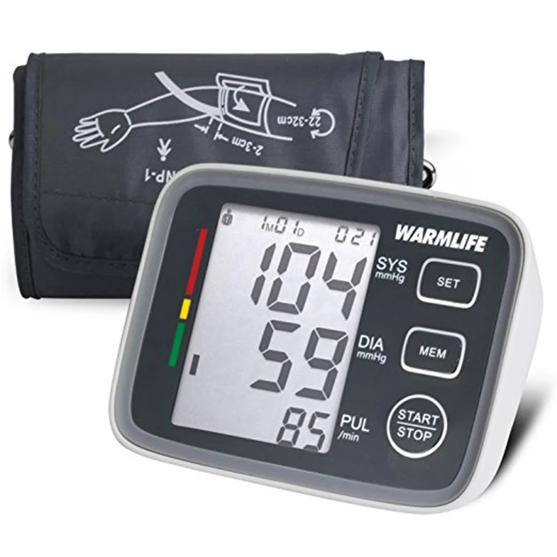 

Portable Blood Pressure Monitors Digital Upper Arm Blood Pressure Pulse Monitor Health Care Sphygmomanometer FDA Approved Black