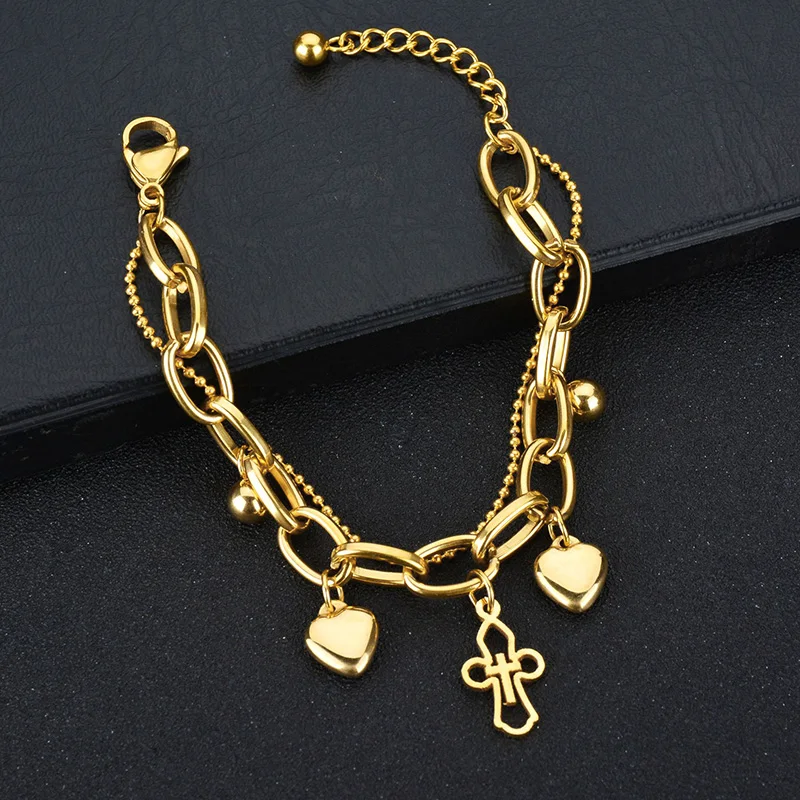 Trendy-Christian-Jewelry-Multilayer-Chain-Heart-Cross-Gold-Color-Bead-Stainless-Steel-Bracelets-For-Women-Gift (4)