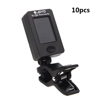 

10pcs Mini Digital Music LCD Clip On Display Backlight 360 Degree Rotatable Acoustic Guitar Tuner Chromatic Bass uke Black