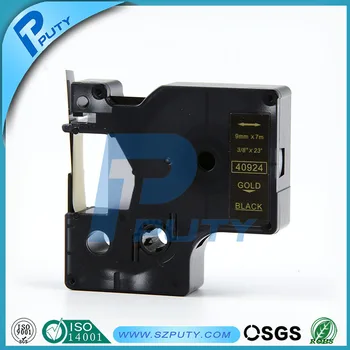 

10 packs 9mm Gold on Black 40924 compatible label tapes for dymo label printers