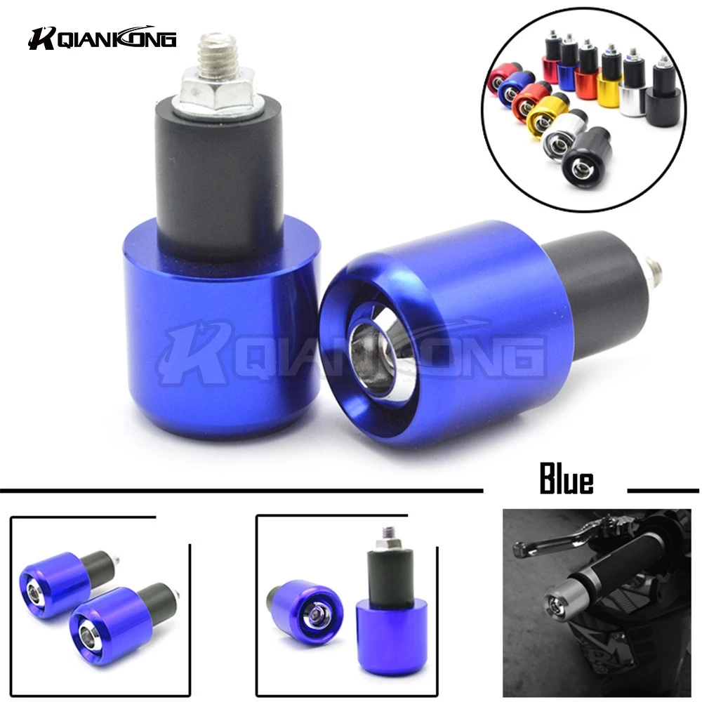 R QIANKONG 7/8"22mm CNC Handlebar Grips Bar Ends For Yamaha MT-07 MT07 MT-09 FZ07 FZ09 XMAX 125 200 400 Kawasaki NINJA 300 250