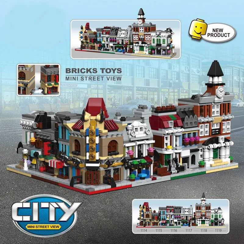 

Blocks City construction Buildings Mini Modulars STADT Street view architecture Creators House 15001 15002 15003 15004 1114 1119